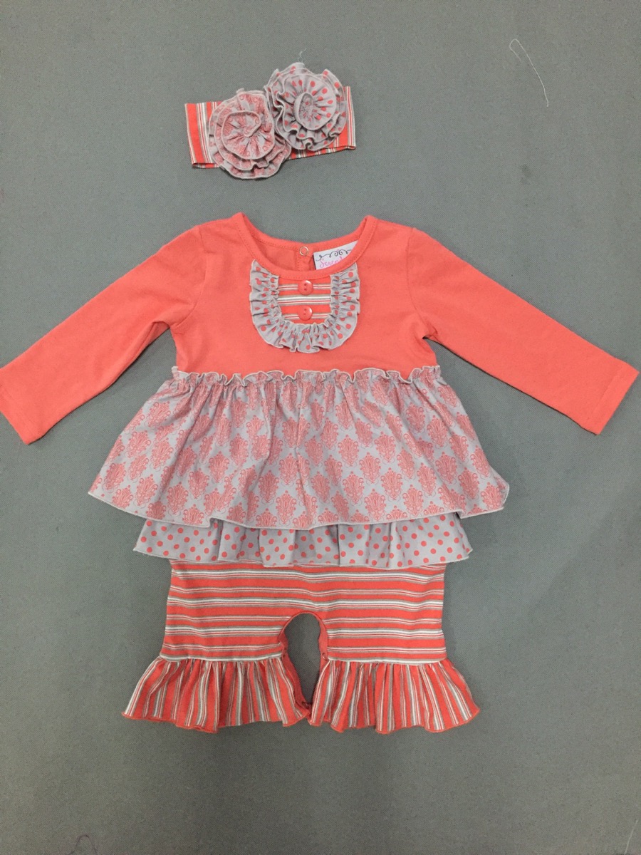 16-25 SWEET MAGNOLIA RUFFLE LONGALL ROMPER