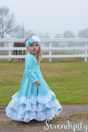 A3 Blue Twirl Dress