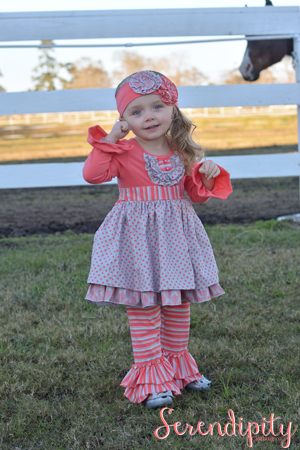 SWEET MAGNOLIA TUNIC TOP W/ RUFFLE BOTTOM