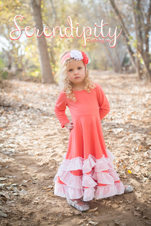 Coral Twirl Dress